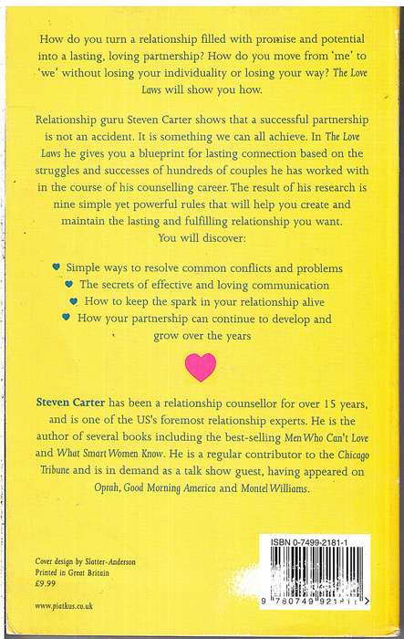 Love Law: 9 Essential Rules for Lasting, Loving Partnership - Steven Carter