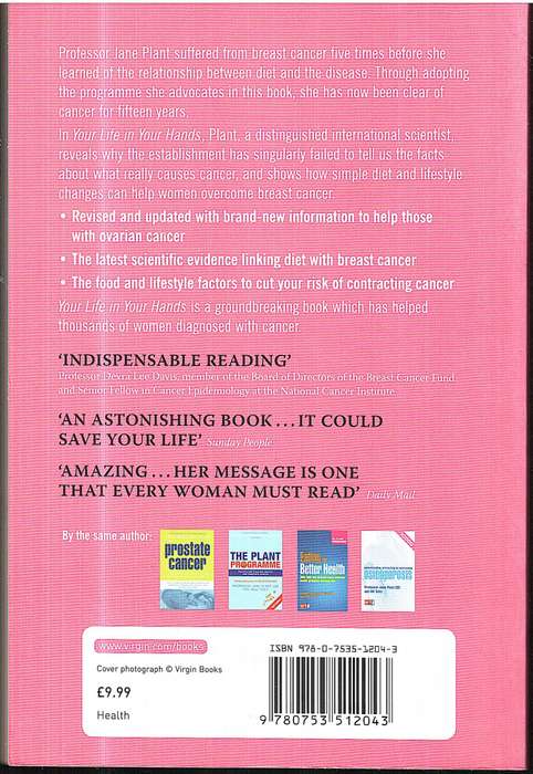 Your Life In Your Hands: Understand, Prevent & Overcome Breast Cancer & Ovarian Cancer - Jane Plant