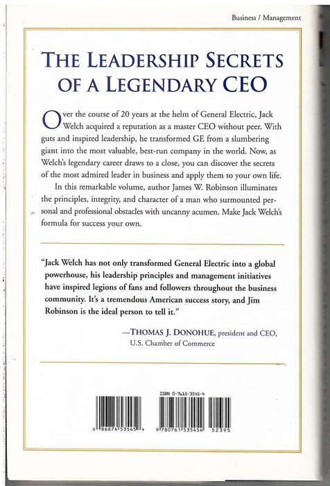 Jack Welch and Leadership: Executive Lessons From the Master CEO - James W Robinson