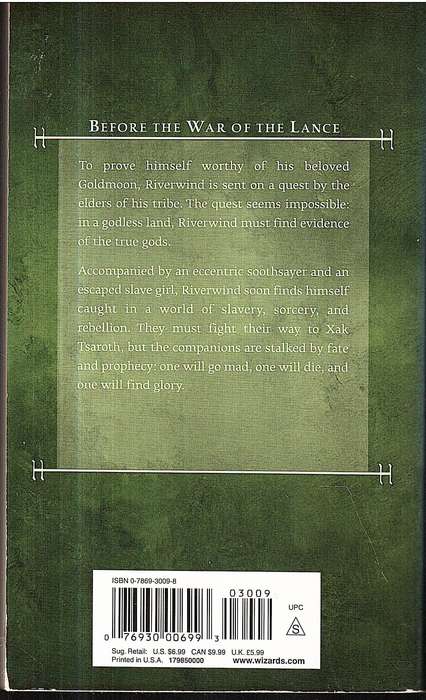 DRAGONLANCE Preludes 04: Riverwind the Plainsman - Paul B Thompson & Tonya C Cook
