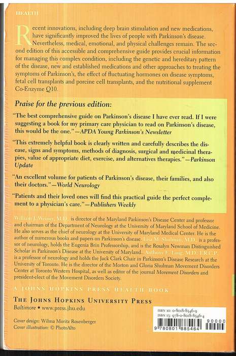 Parkinson's Disease: A Complete Guide for Patients & Families - William J Weiner et al