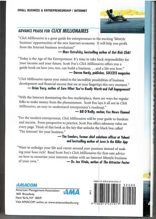 Click Millionaires: Work Less, Live More with an Internet Business You Love - Scott Fox