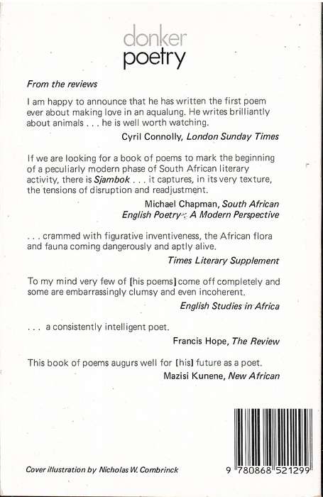 Sjambok and Other Poems from Africa - Douglas Livingstone