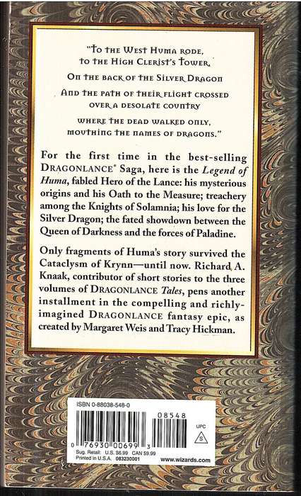 DRAGONLANCE Heroes 01: The Legend of Huma - Richard A Knaak