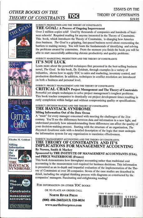 Essays on The Theory of Constraints - Eliyahu M Goldratt