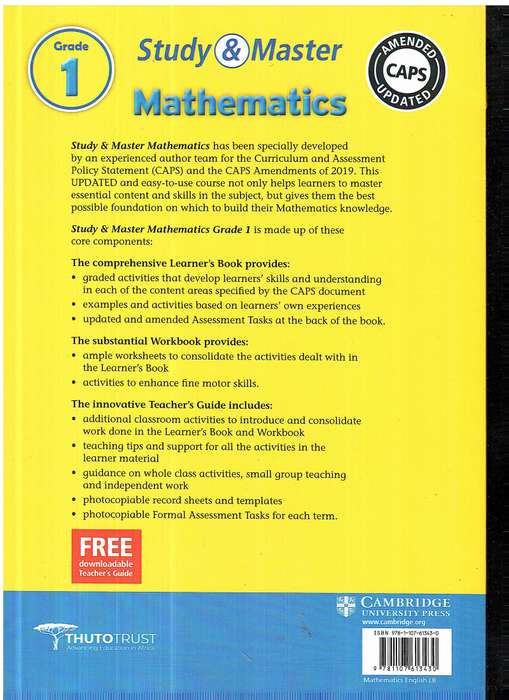 Study & Master Mathematics Grade 1 Learner's Book