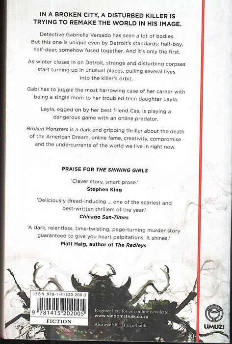 Broken Monsters - Lauren Beukes [INSCRIBED BY AUTHOR]