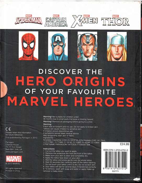 Marvel Hero Origins Story Collection (4 Book Slipcase): Spider-Man, Captain America, Thor, X-Men