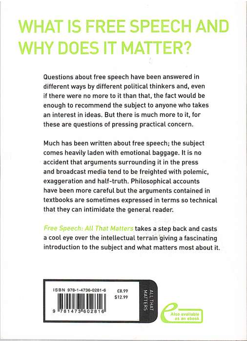 Free Speech: All That Matters - Stuart Ritchie