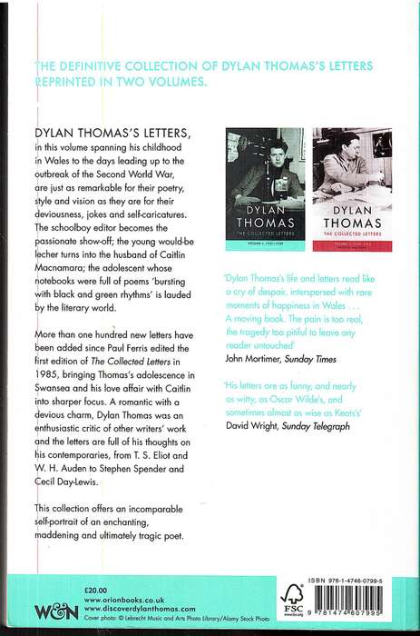 Dylan Thomas: The Collected Letters Volume I: 1931-1939 - Paul Ferris (Ed.)