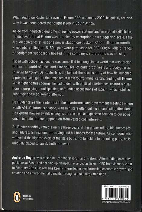 Truth to Power: My Three Years Inside Eskom - Andre de Ruyter [2024 Sunday Times Lit Awards Longlist