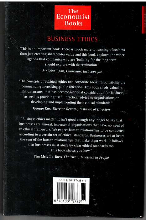 The Economist Books: Business Ethics - Chris Moon and Clive Bonny