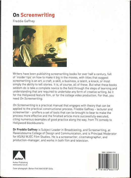 On Screenwriting - Freddie Gaffney