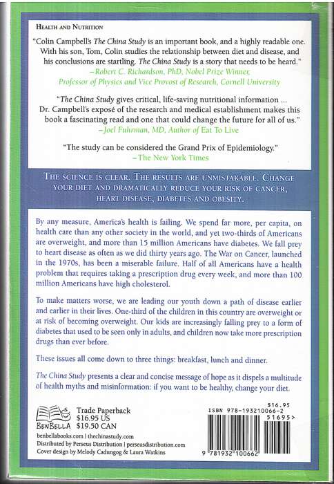 The China Study - T Colin Campbell and Thomas M Campbell II