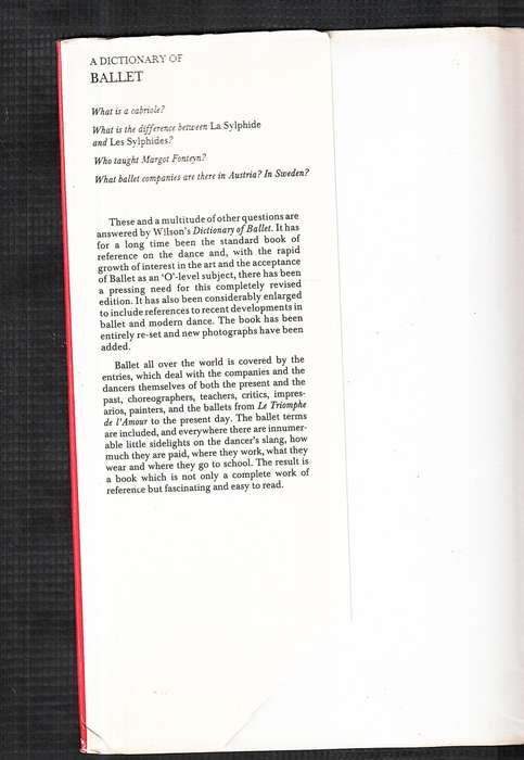 A Dictionary of Ballet - GBL Wilson