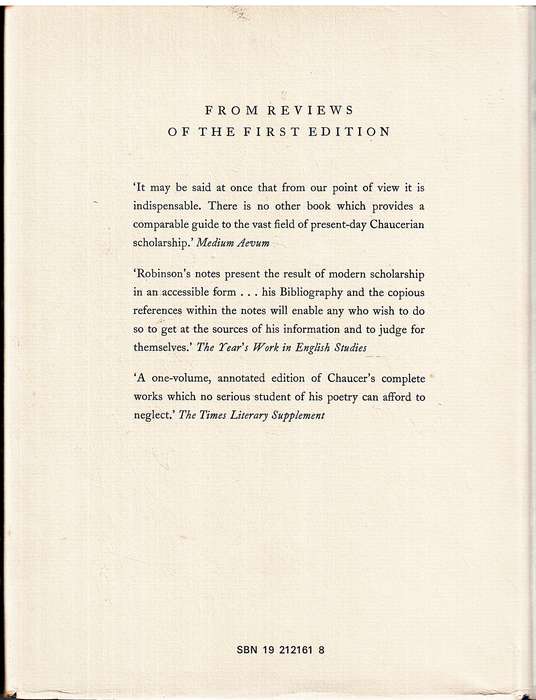 The Works of Geoffrey Chaucer - FN Robinson (Ed.) [Second Edition]
