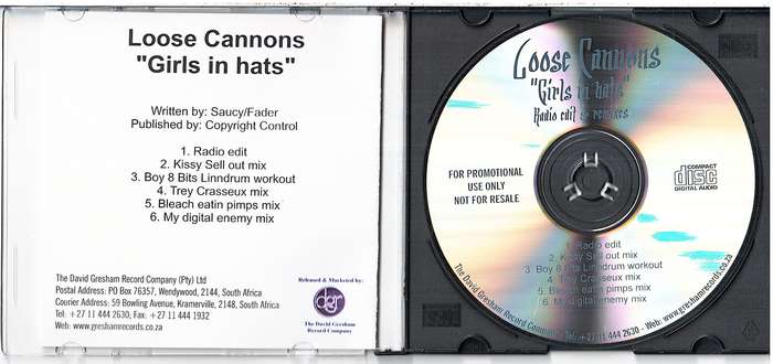 Loose Cannons - Girls in Hats Radio Edit & Remixes CD Single [PROMO]