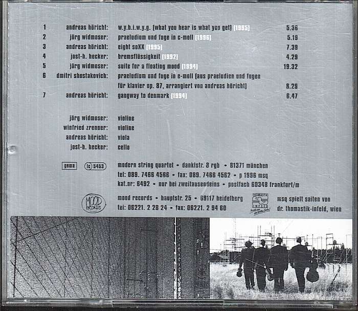 Modern String Quartet - Four Composers CD