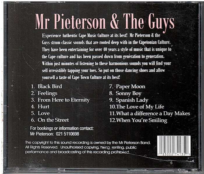 Mr Pietersen & The Guys - Authentic Sounds of the Cape CD