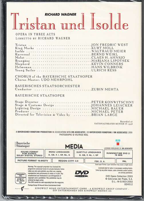 Wagner: Tristan und Isolde - Jon Frederic West, Waltraud Meier, Bayerische Staatsoper Pt1 DVD