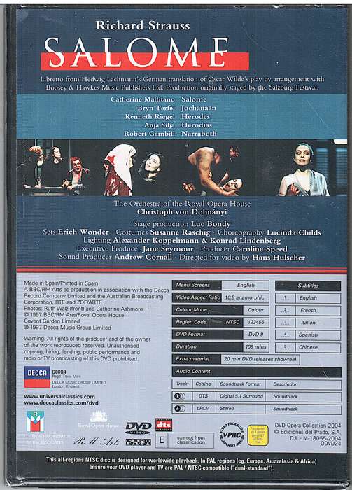Strauss: Salome - Catherine Maltifano, Bryn Terfel, Royal Opera, Christoph von Dohnanyi DVD