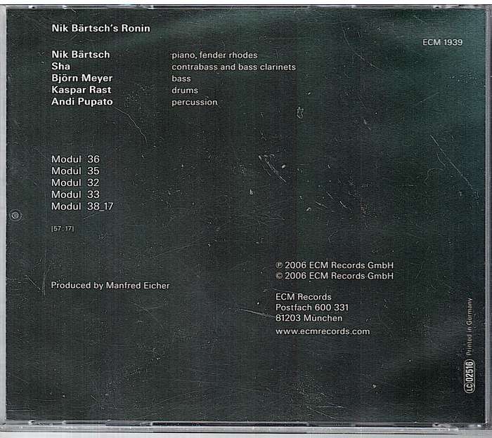 Nik Bartsch's Ronin - Stoa CD