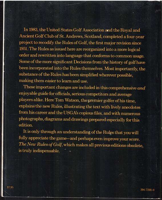 The New Rules of Golf Illustrated and Explained - Tom Watson