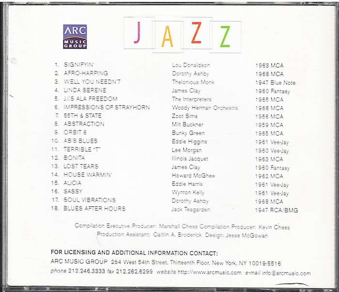 Various Artists - Jazz: A Collection CD [Promo / Sampler]