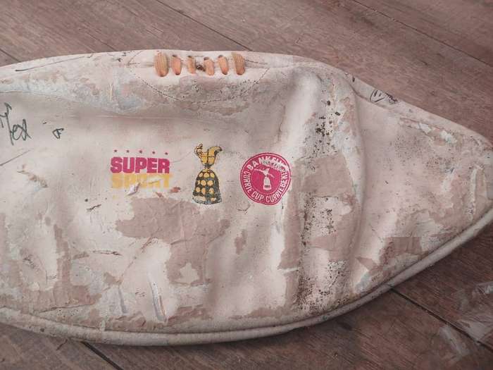 Old big signed rugby ball