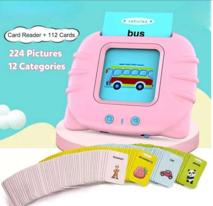 Rechargeable electronic flash card reader
