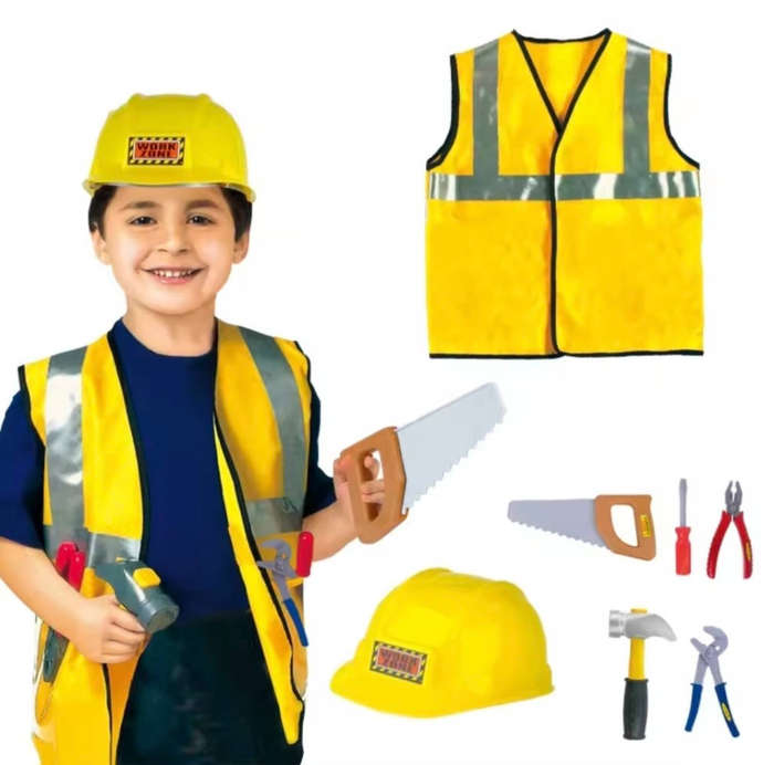 Construction Worker Role Play or Career Day Dress Up Costume