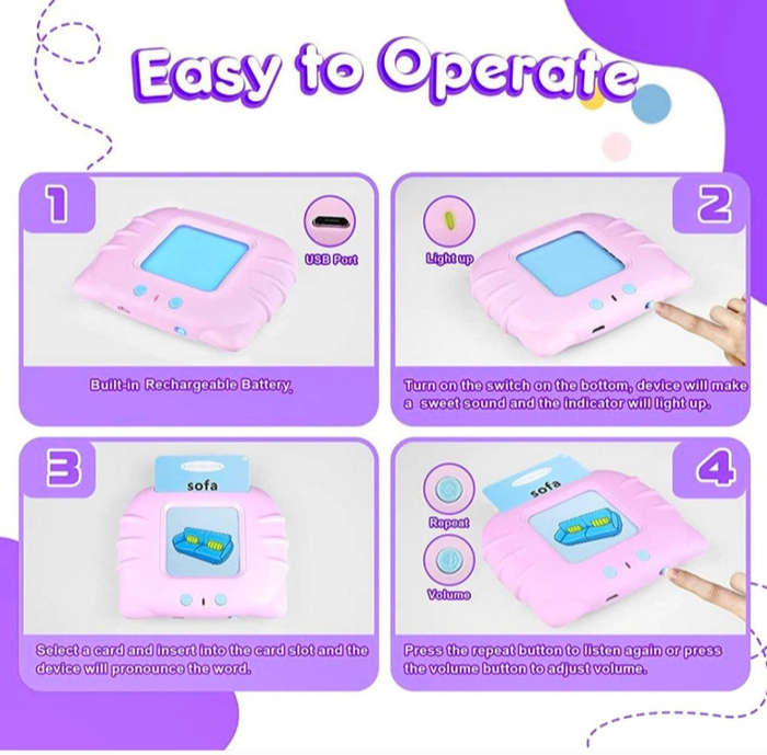 Rechargeable electronic flash card reader