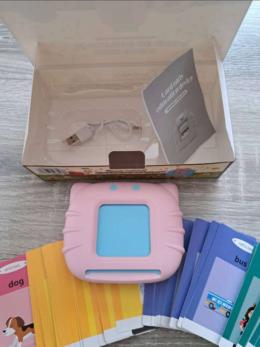 Rechargeable electronic flash card reader
