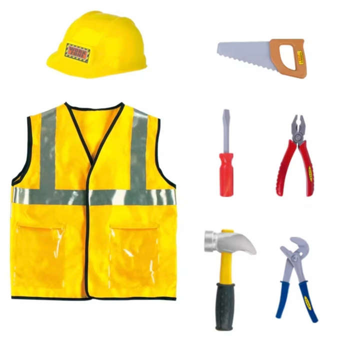 Construction Worker Role Play or Career Day Dress Up Costume