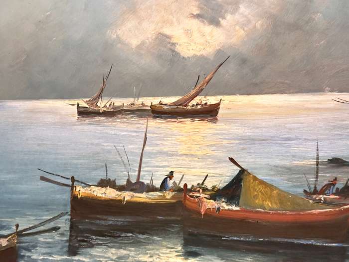 Original Lorenzo Vintage Large Painting