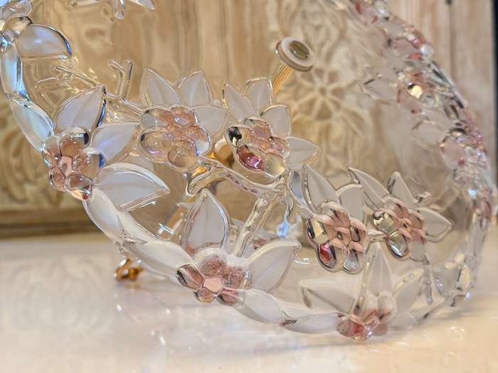 Beautiful Vintage Crystal Tiered Stand