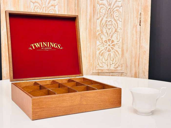 Twinings Exclusive Deluxe Large Wooden Display Tea Box
