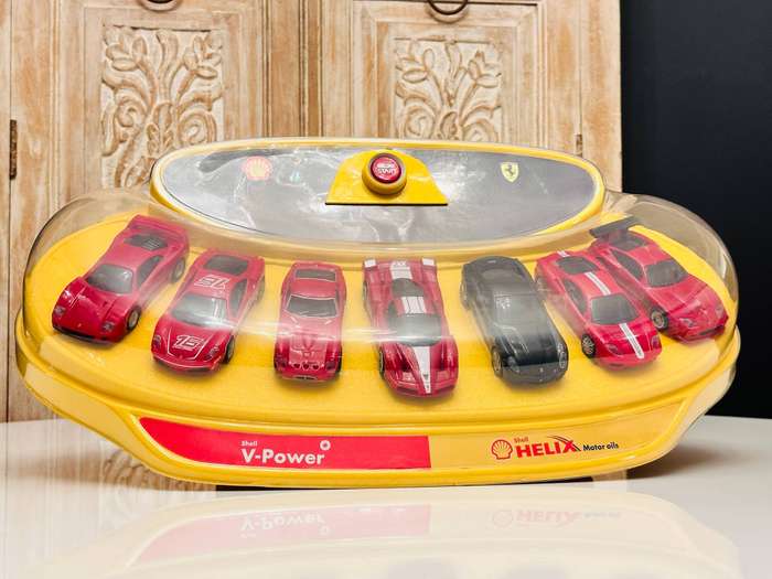 Complete Set of Vintage Ferrari Collectable Model Cars In Original Display Case