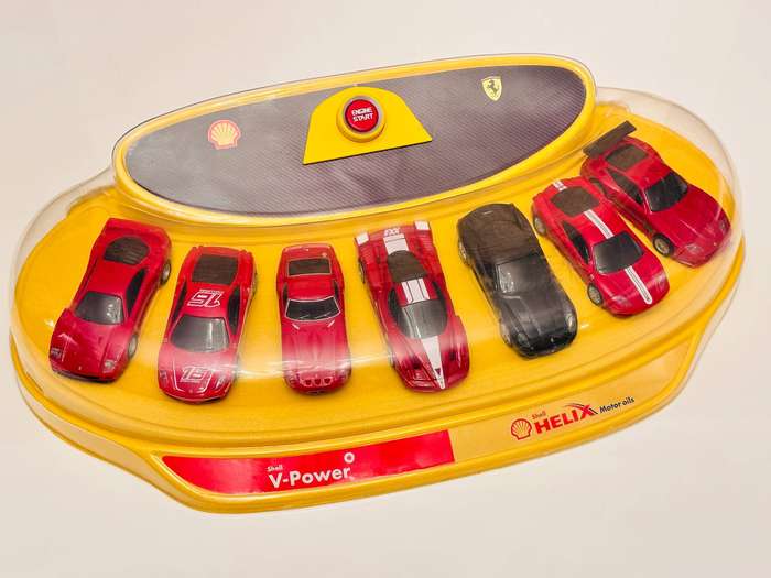 Complete Set of Vintage Ferrari Collectable Model Cars In Original Display Case