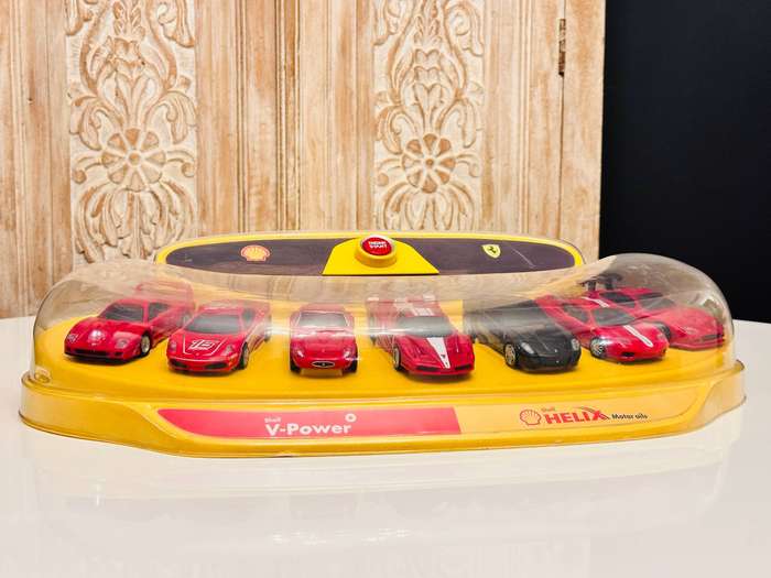 Complete Set of Vintage Ferrari Collectable Model Cars In Original Display Case