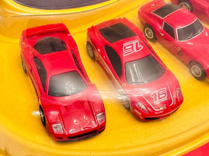 Complete Set of Vintage Ferrari Collectable Model Cars In Original Display Case