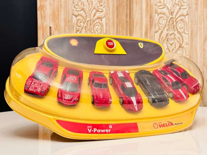 Complete Set of Vintage Ferrari Collectable Model Cars In Original Display Case