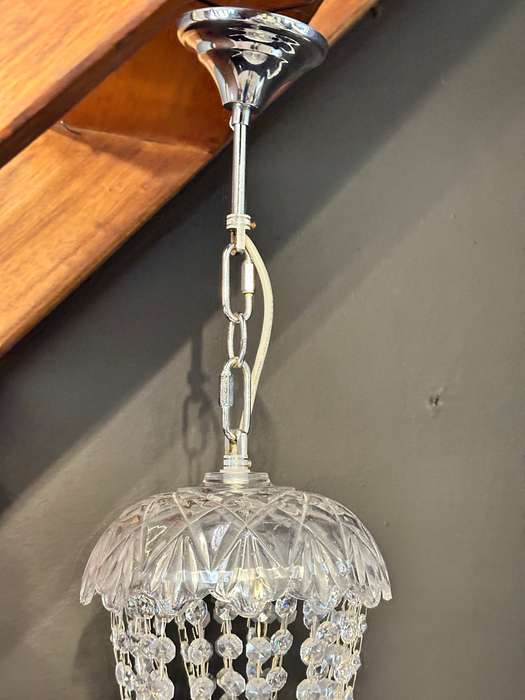 Exquisite Crystal Basket Chandelier