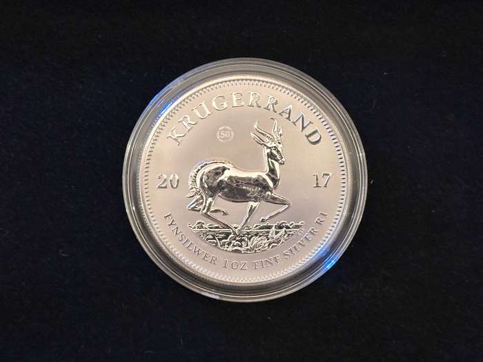 2x 2017 1oz Fine Silver KRUGERRAND in Capsule with Certificate - Bid per coin