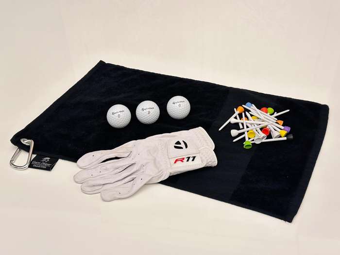TaylorMade R11 Golf Glove / Gary Player towel & Golf Selection