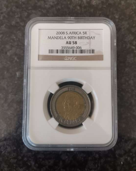 NGC Graded - 2008 R5 Mandela 90TH Birthday - Set of 9 coins - Bid per set