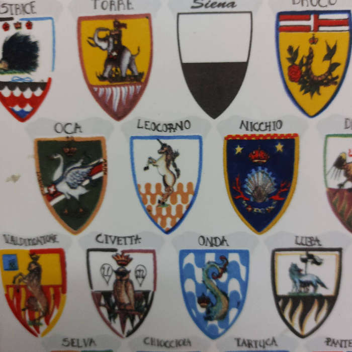 17 Contrade districts or city wards of Seina Italy