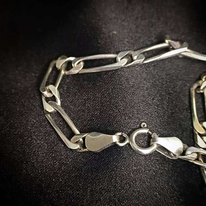 Vintage Sterling Silver 5mm Fiagro Link Chain