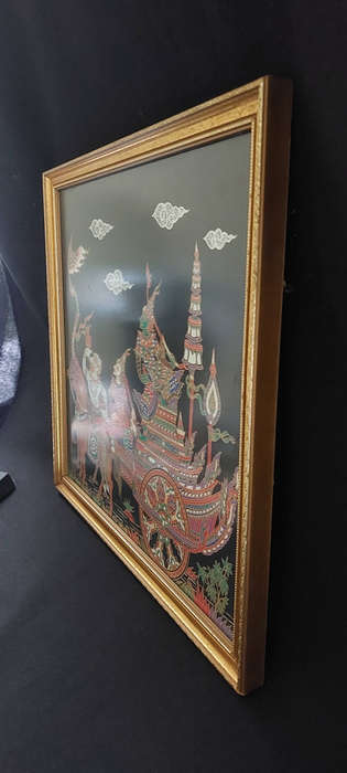 Thai Art Silk Paintings Handmade Ramayana