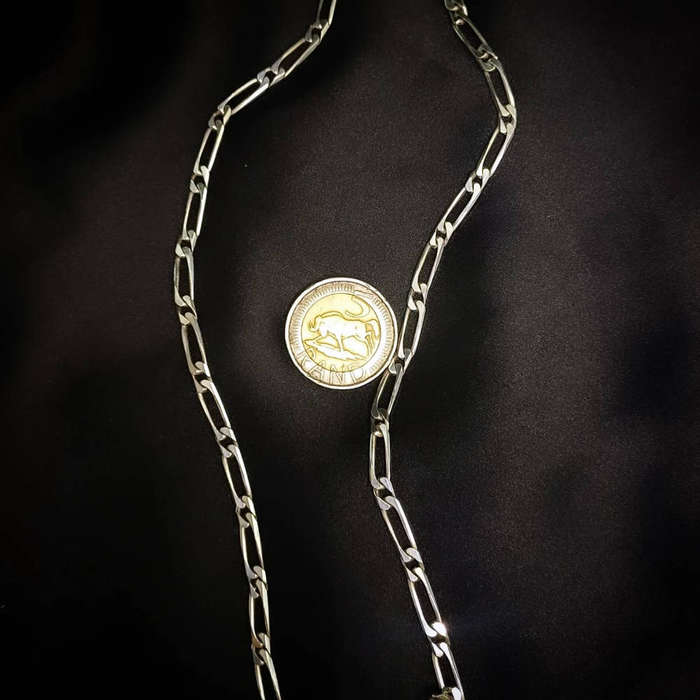 Vintage Sterling Silver 5mm Fiagro Link Chain